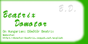 beatrix domotor business card